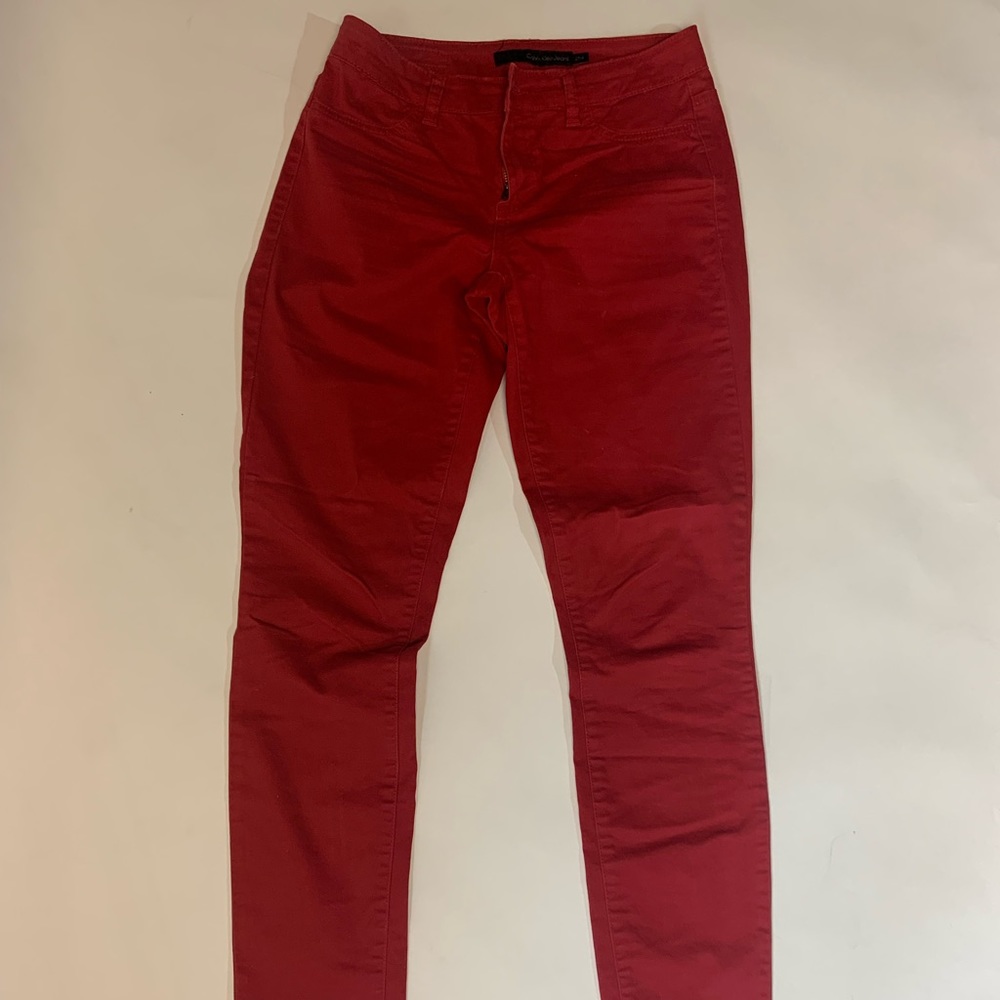 Calvin Klein red jeans